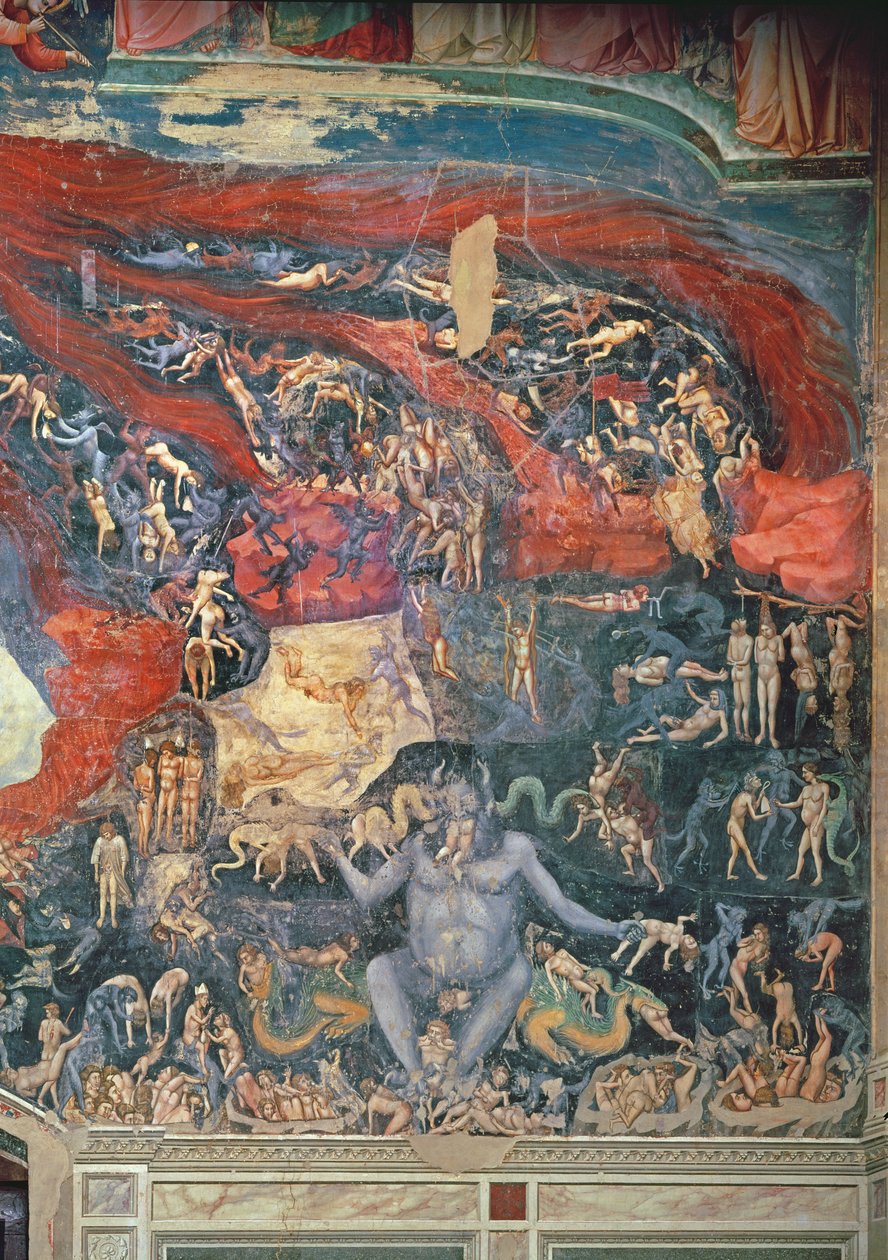 The Last Judgement, detalje af helvede, 1303-05 (se også 65227) af Giotto di Bondone