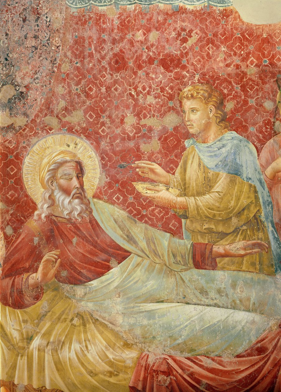 Isak afviser Esau, detalje af Isak og Esau, ca. 1288 (detalje af 350996) af Giotto di Bondone
