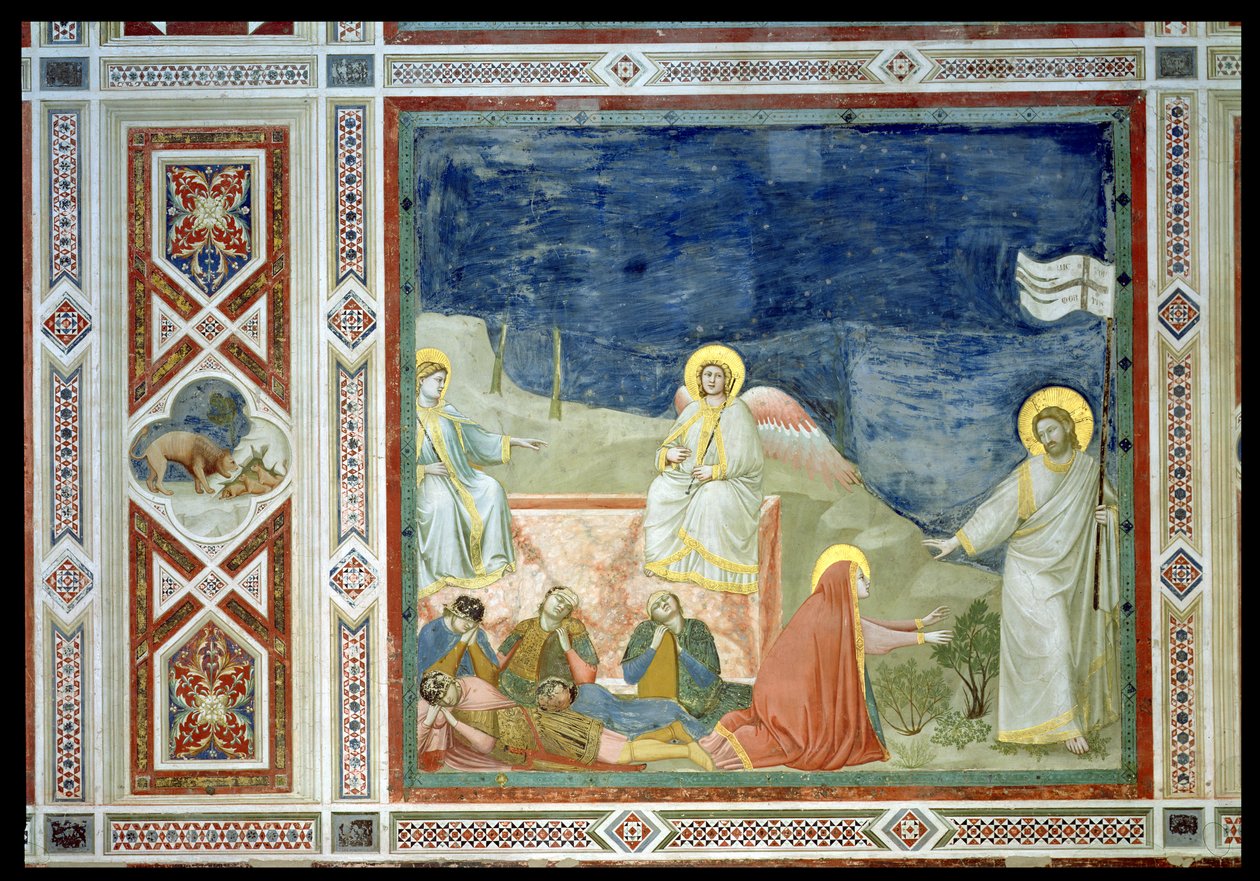 Noli me Tangere eller, The Apparition of Christ to Mary Magdalene, 1303-05 (se også 102746) af Giotto di Bondone
