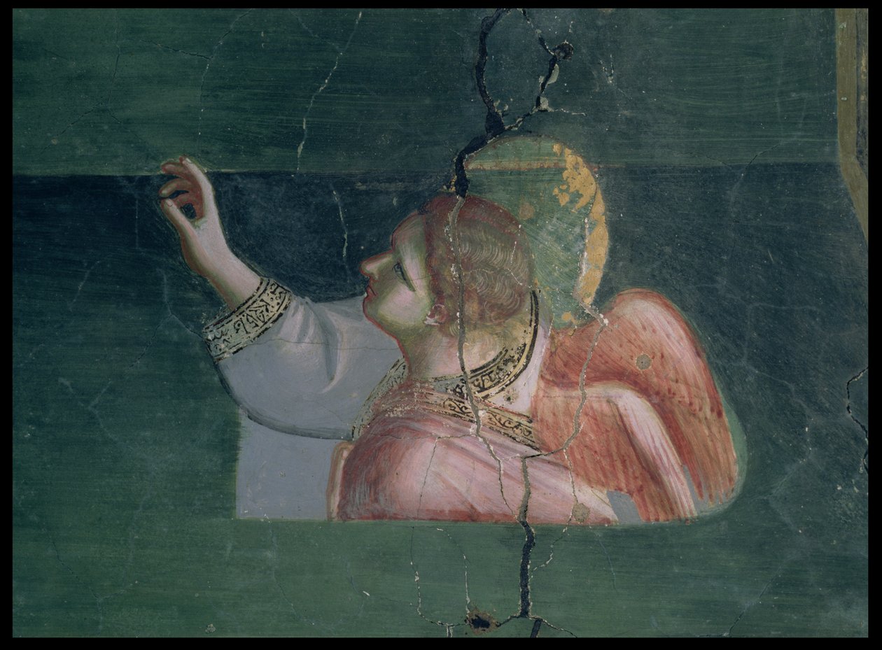 Bebudelsen til St. Anne, detalje af englen, ca. 1305 af Giotto di Bondone
