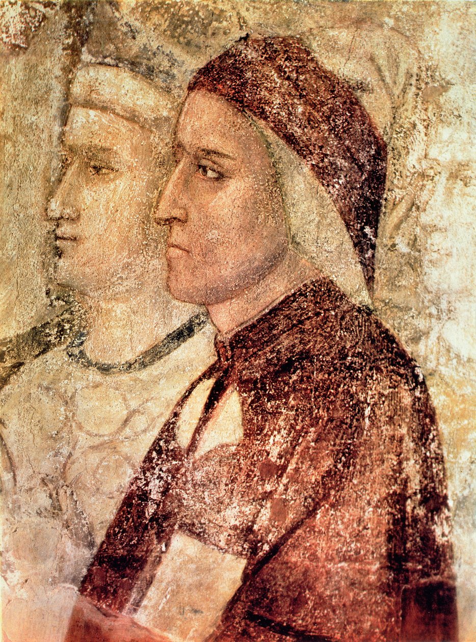 Paradise, detalje af Dante Alighieri (1265-1321) c.1336 af Giotto di Bondone school of Giotto di Bondone school of