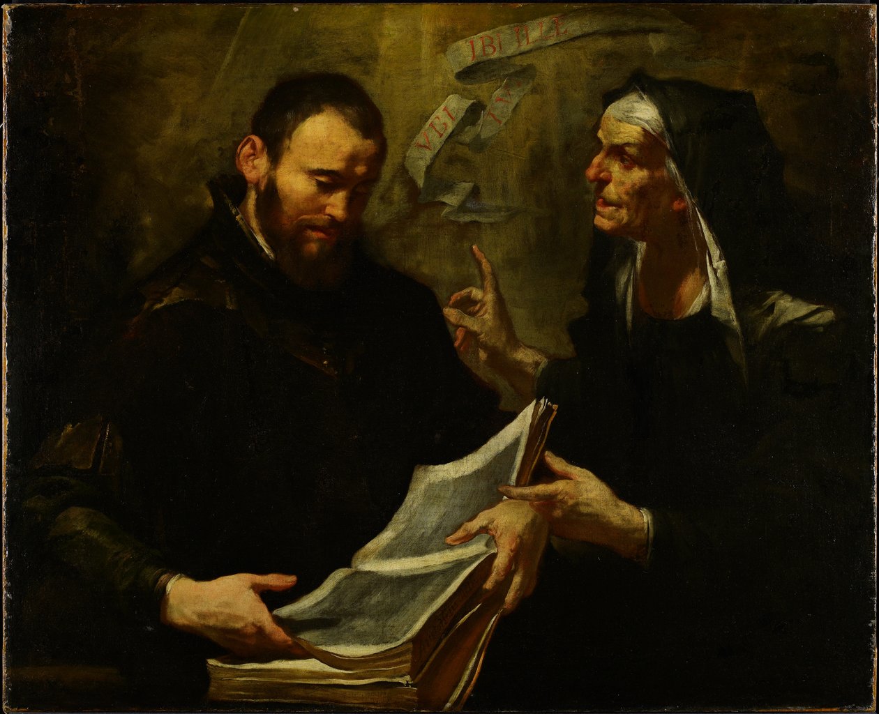 Saint Augustine og Saint Monica af Giovacchino Assereto