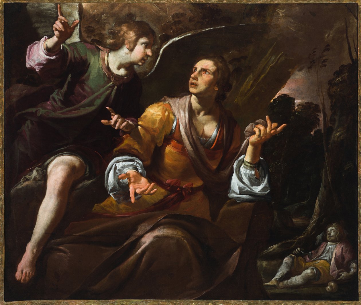 Hagar og englen, ca. 1640 (olie på lærred) af Giovacchino Assereto