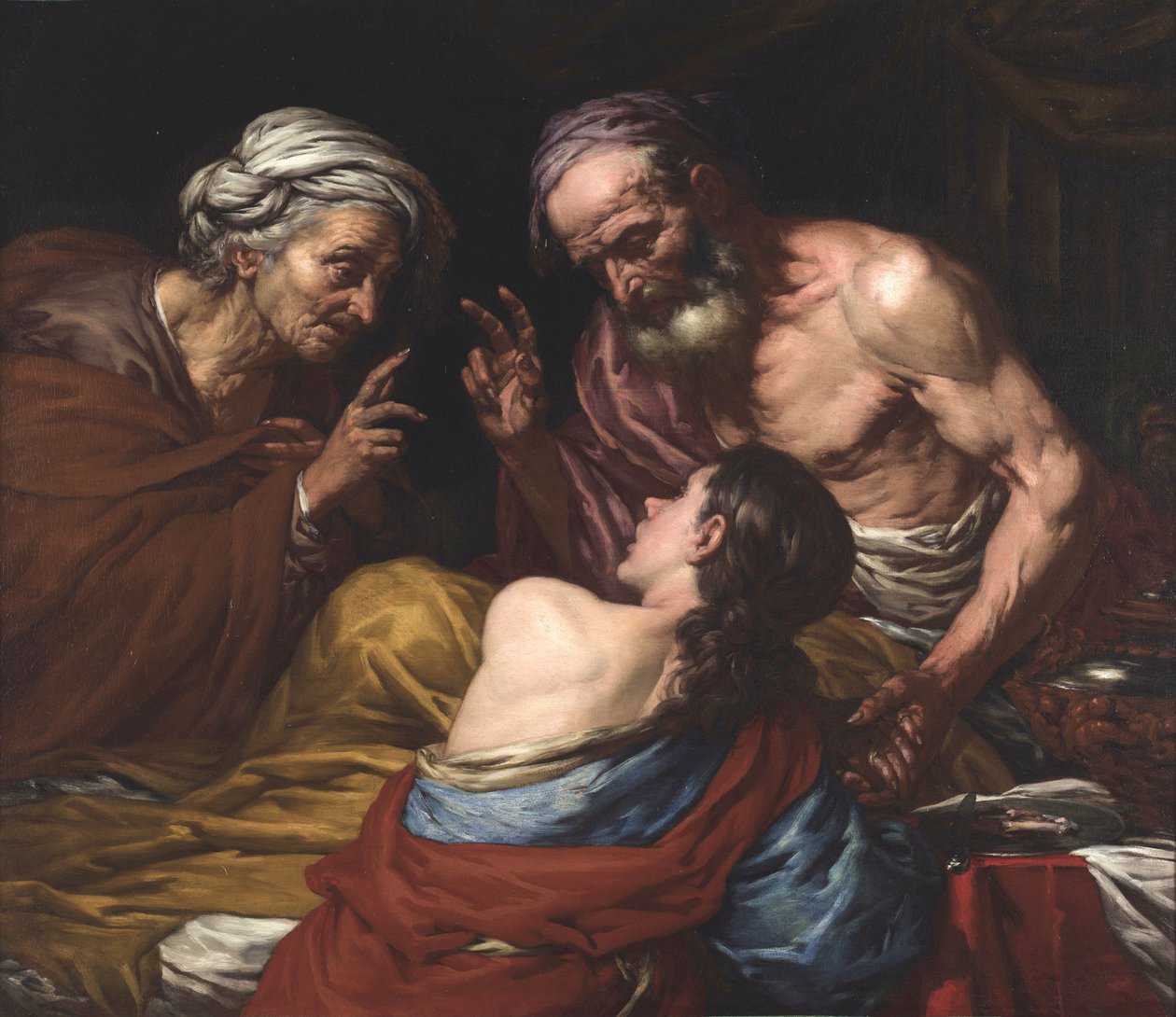 Isak velsigner Jakob af Giovan Battista Langetti