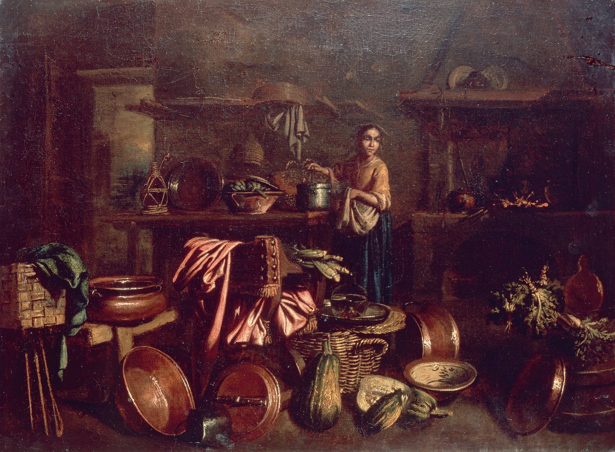 Indvendigt køkken af Gian Domenico Valentino (1630-1708) af Giovan Domenico Valentino