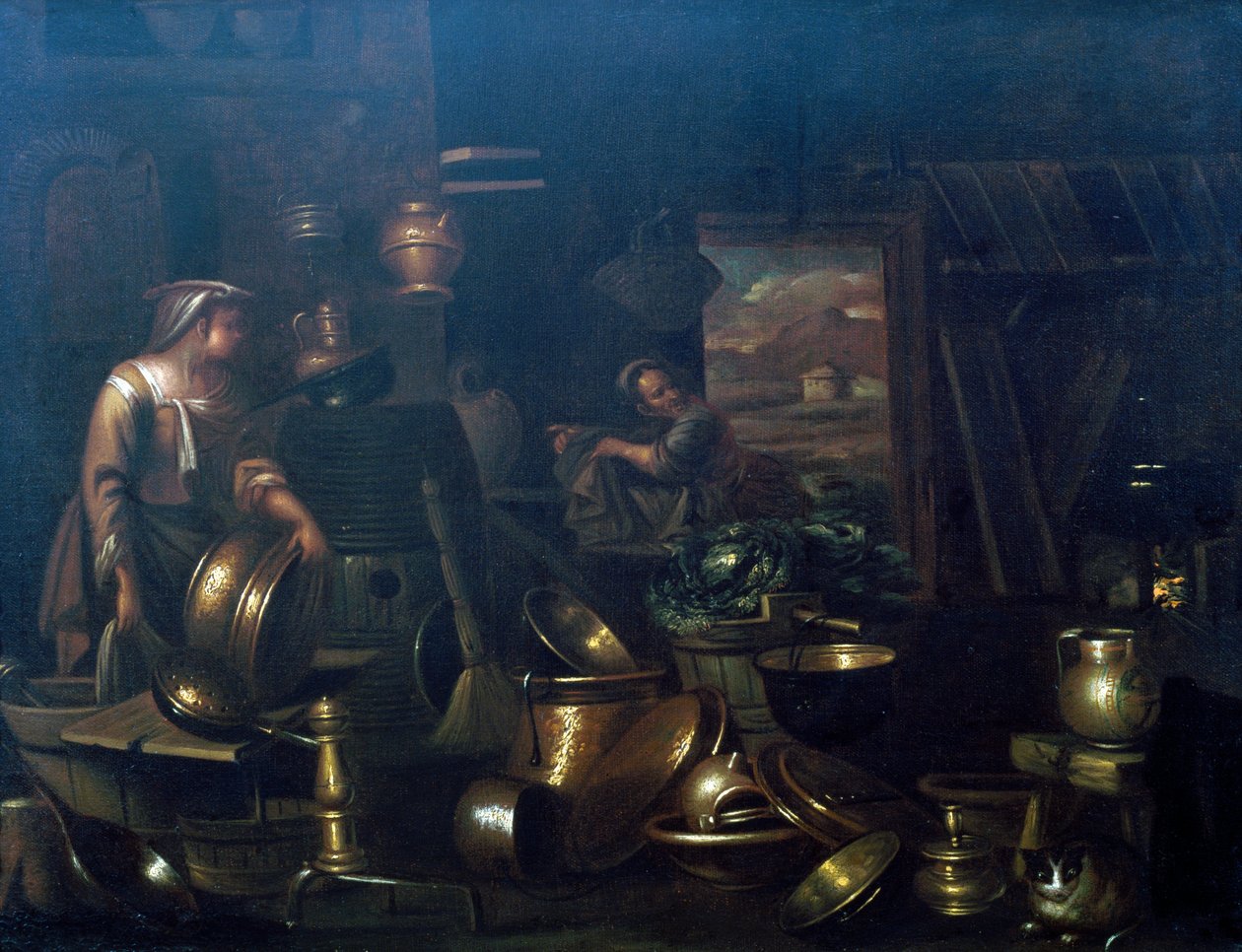 Indvendigt køkken af Gian Domenico Valentino (1630-1708) af Giovan Domenico Valentino