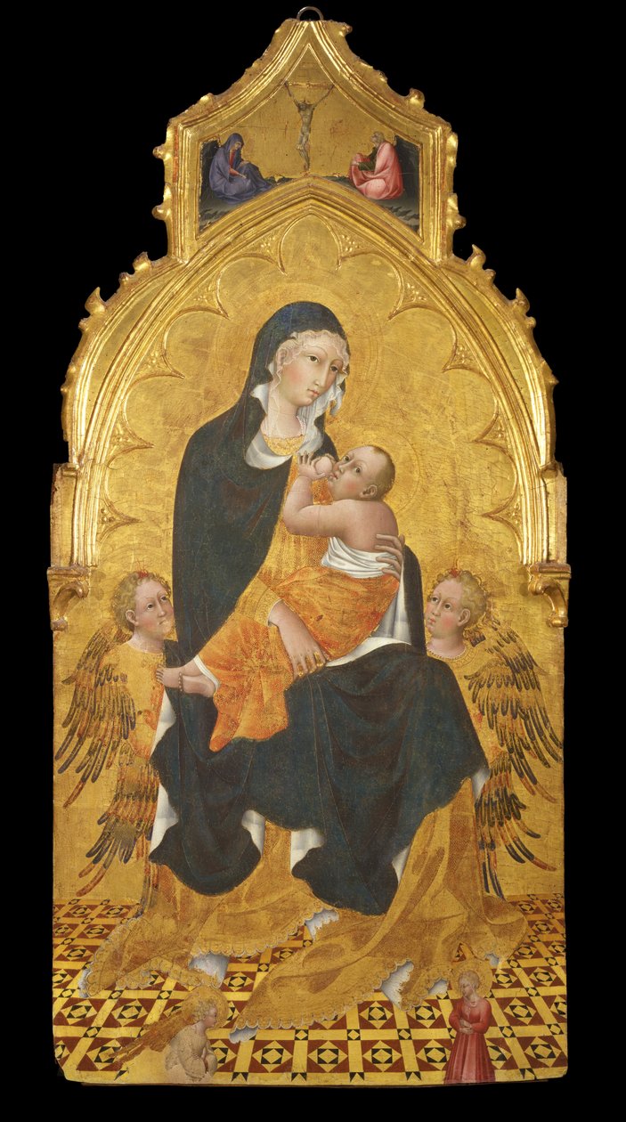 Madonna med barn og engle; Meddelelse af Giovanni di Paolo