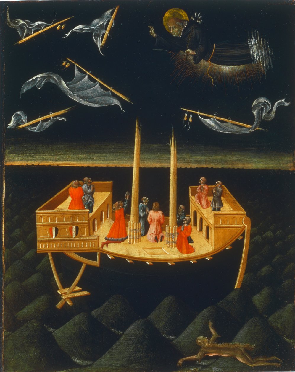 Sankt Nikolaus af Tolentino redder et skibsvrag af Giovanni di Paolo