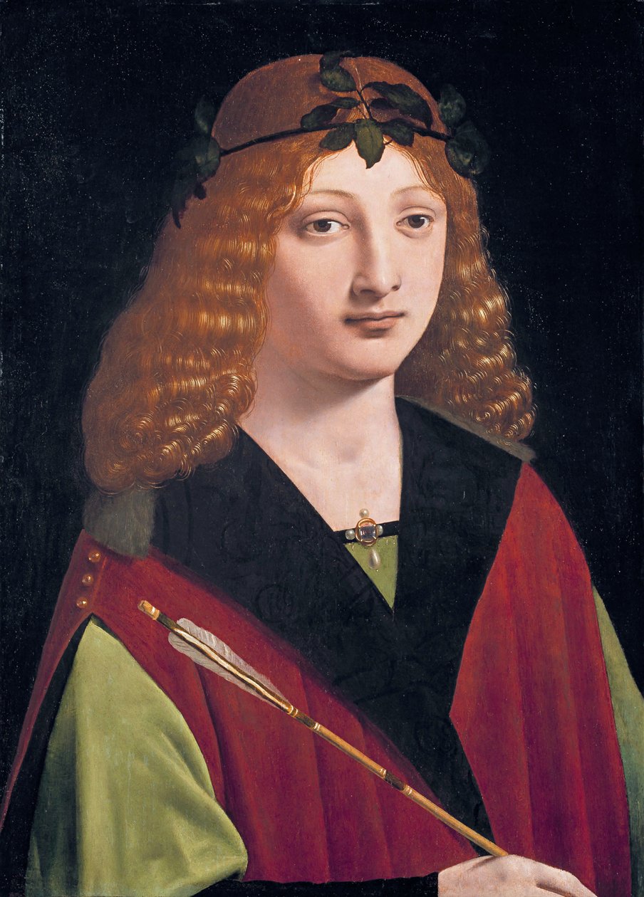 Portræt af en ungdom, der holder en pil af Giovanni Antonio Boltraffio