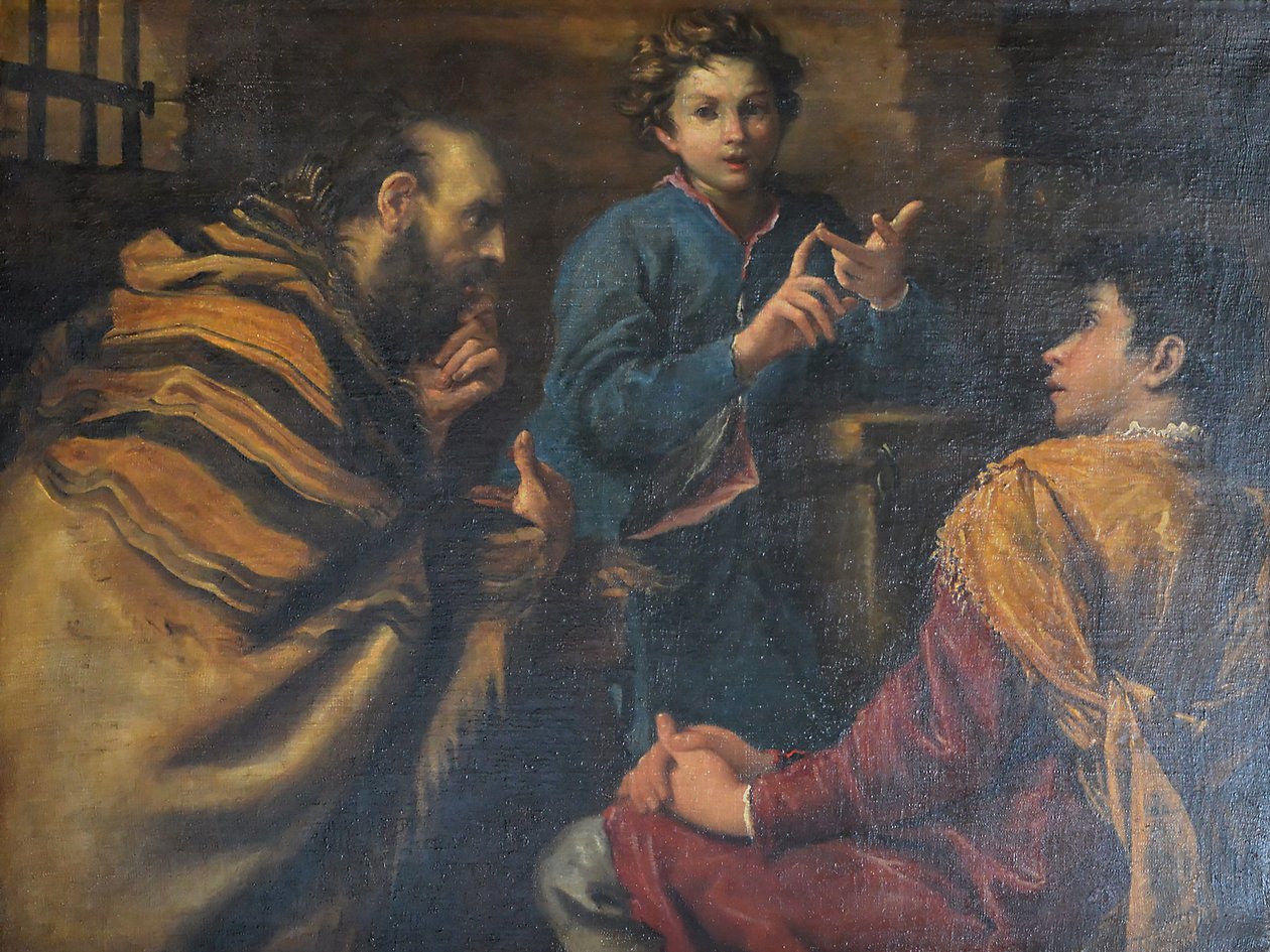 Joseph forklarer drømme af Giovanni Antonio Burrini