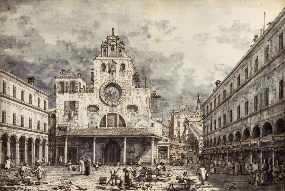 , Campo San Giacomo di Rialto af Giovanni Antonio Canal
