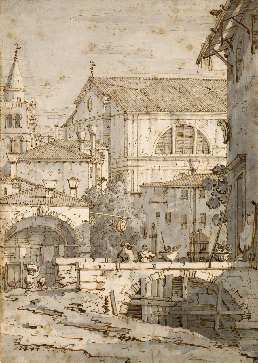 Arkitektonisk Capriccio af Giovanni Antonio Canal