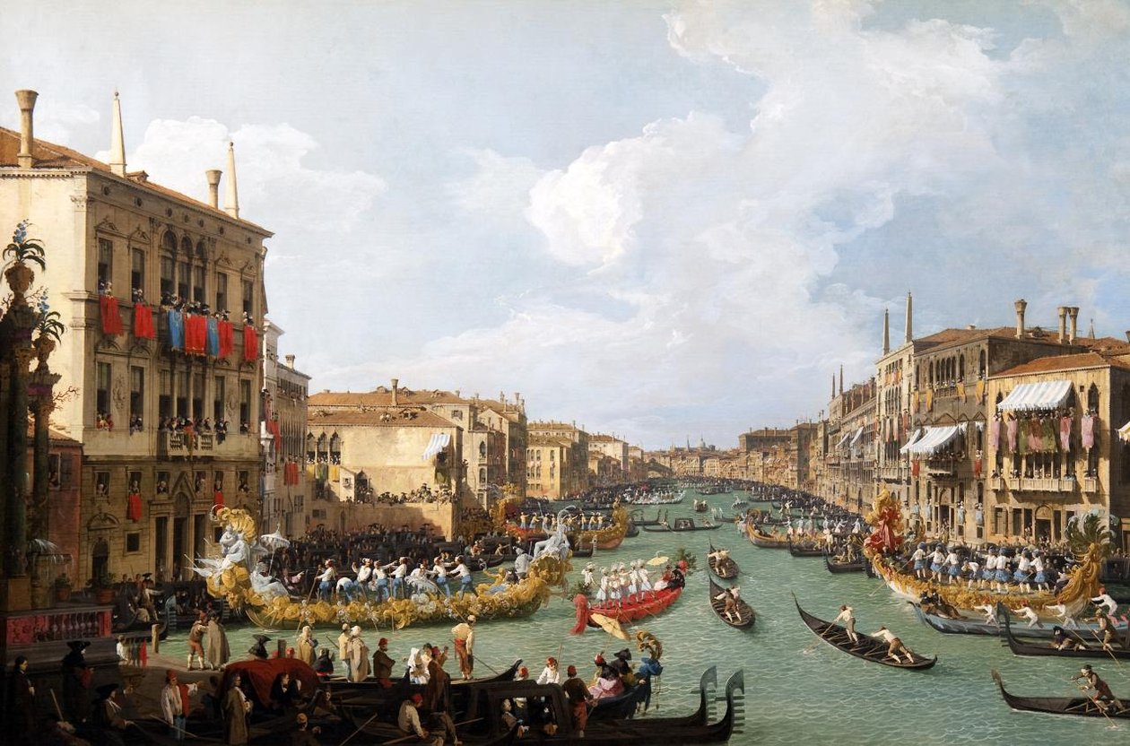 Regattaen på Canal Grande af Giovanni Antonio Canal