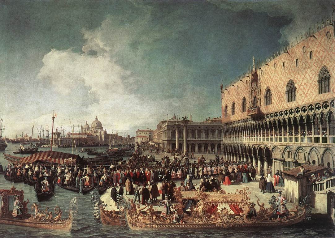 Modtagelse af ambassadøren i Doges Palace af Giovanni Antonio Canal
