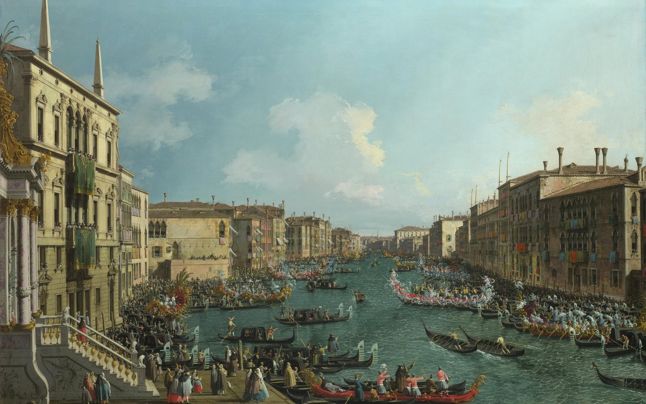 Regatta på Canale Grande af Giovanni Antonio Canal