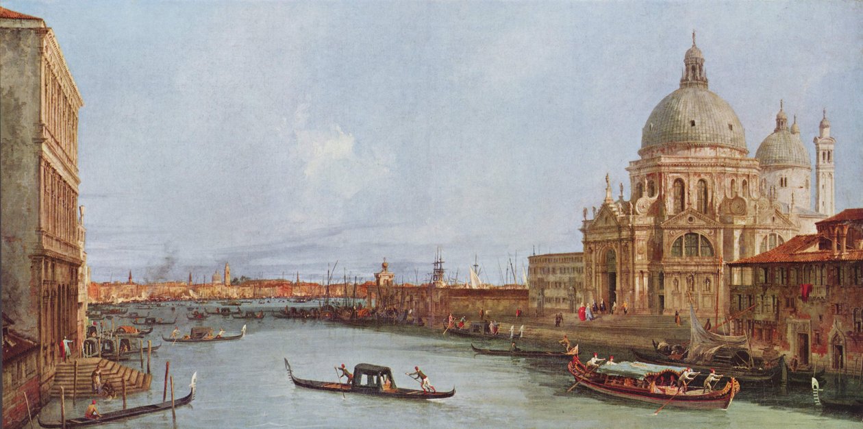 Santa Maria della Salute in Venedig vom Grand Canal aus af Giovanni Antonio Canal