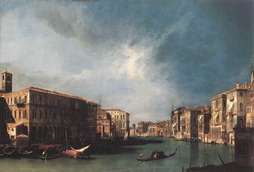 Canal Grande fra Rialto mod nord af Giovanni Antonio Canal