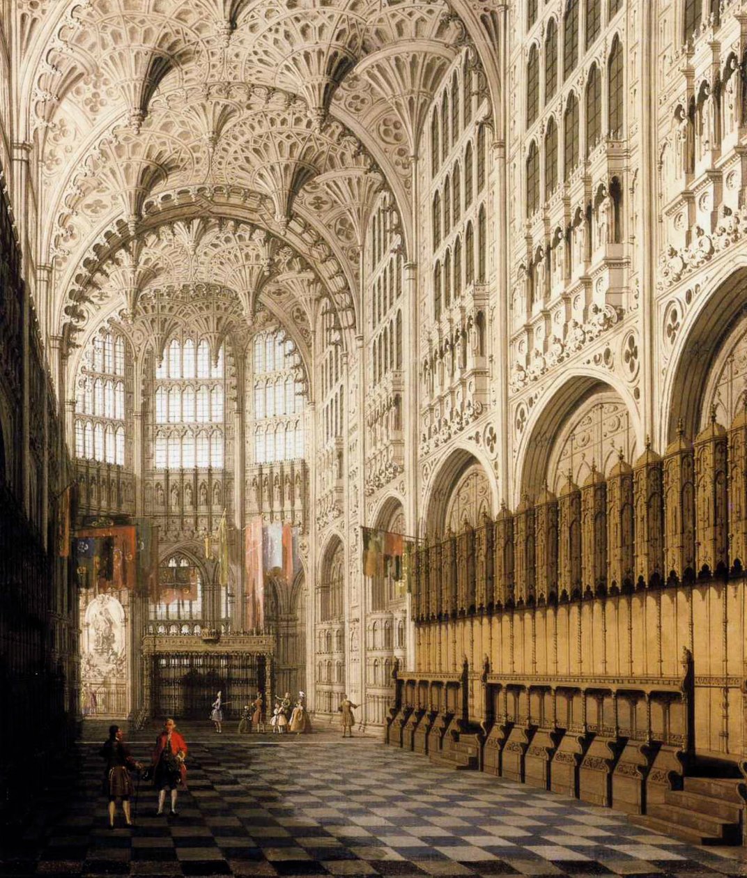 Interiøret i Henry VIIs kapel i Westminster Abbey.JPG af Giovanni Antonio Canal