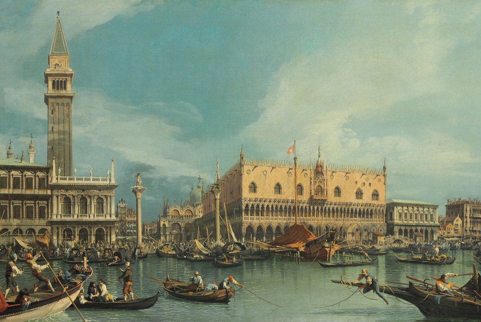Moloen, Venedig, fra Bacino di San Marco af Giovanni Antonio Canal
