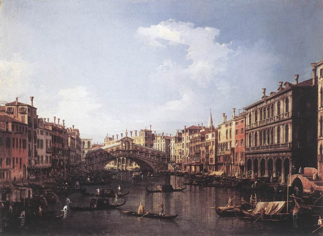 Rialtobroen fra syd af Giovanni Antonio Canal