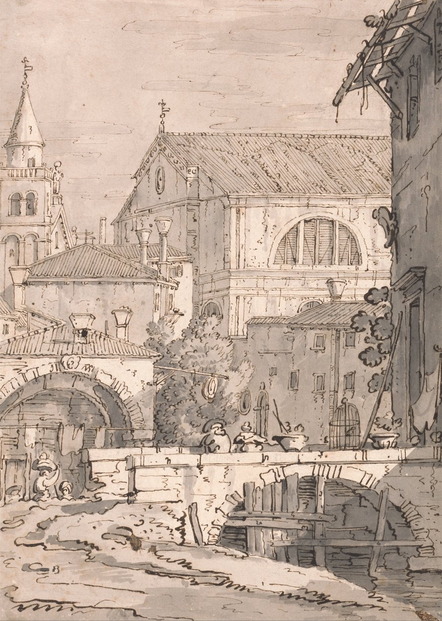 Venetiansk fantasi af Giovanni Antonio Canal