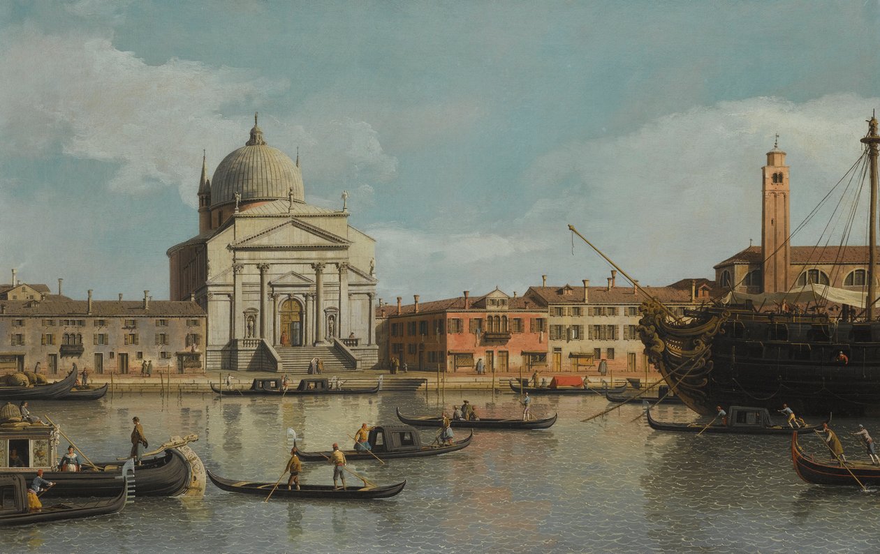 Venedig, udsigt til kirkerne i Redentore og San Giacomo af Giovanni Antonio Canal
