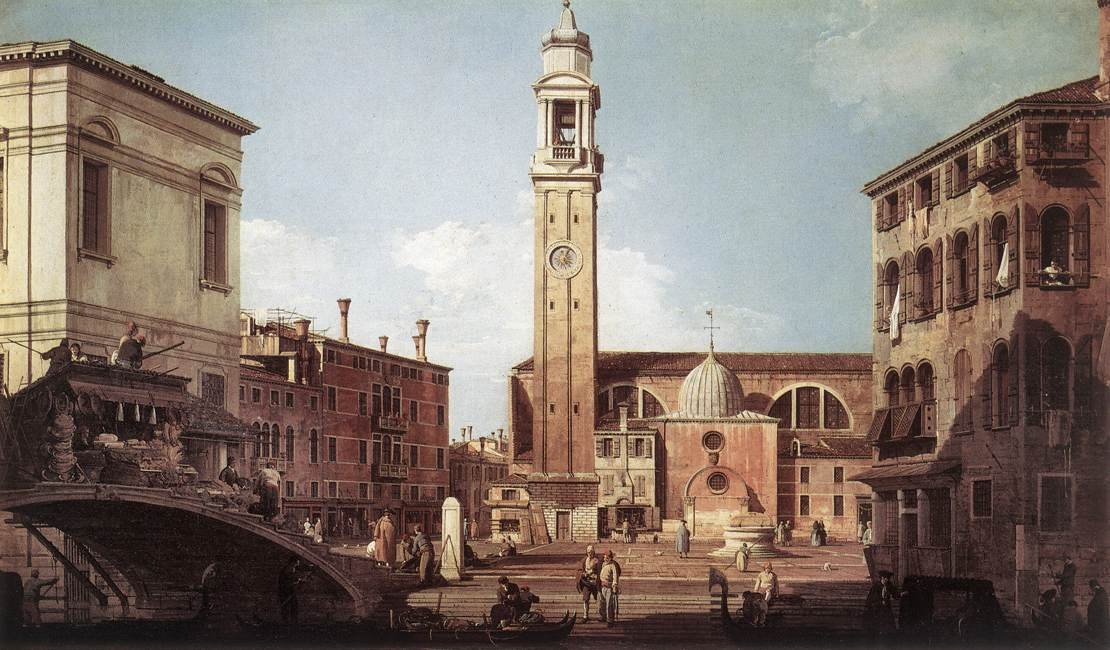 Udsigt over Campo Santi Apostoli af Giovanni Antonio Canal