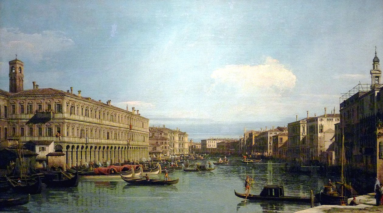 Udsigt over Canal Grande af Giovanni Antonio Canal