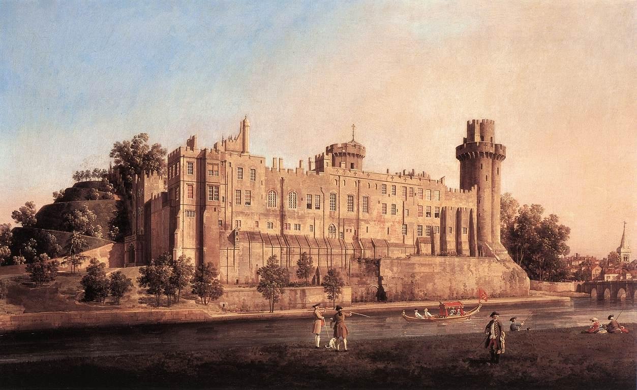 Warwick Castle af Giovanni Antonio Canal