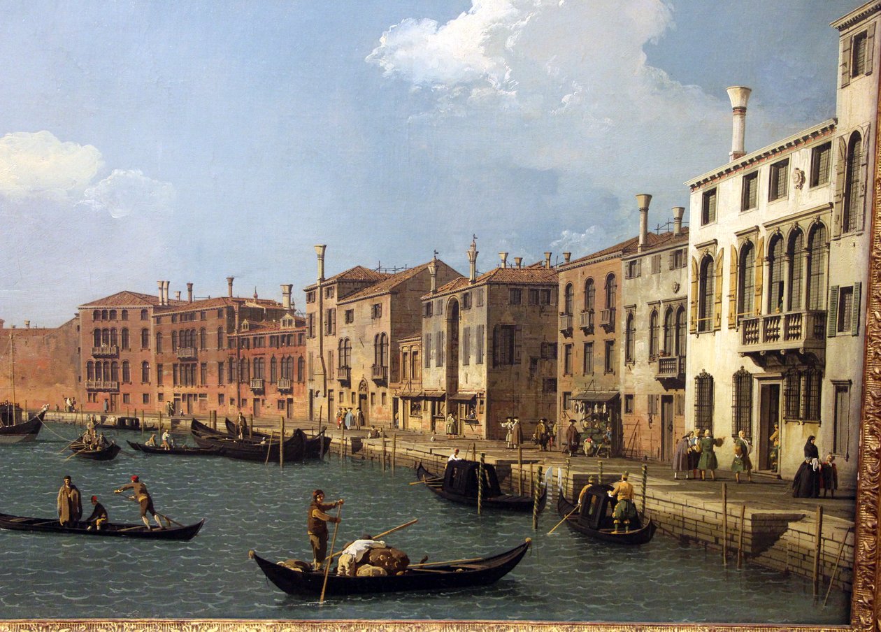 udsigt over kanalen santa chiara i venedig af Giovanni Antonio Canal