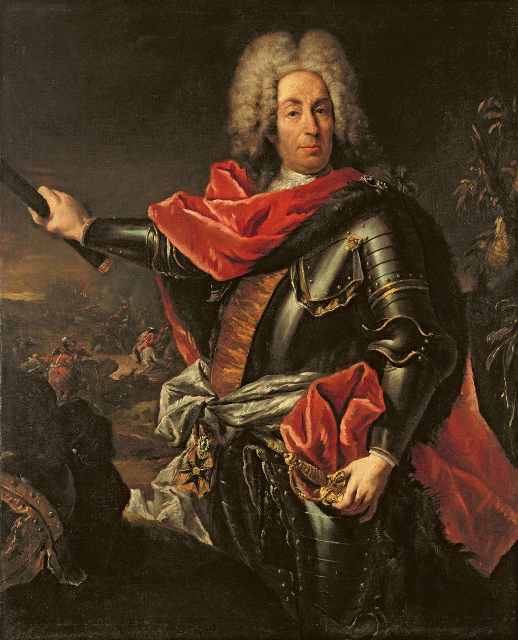 Generalgreve Johann Matthias von der Schulenburg af Giovanni Antonio Guardi
