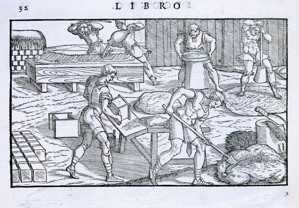 Boliger og teglværk fra "Della Architettura", udgivet i 1590 af Giovanni Antonio Rusconi