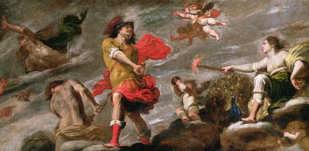 Juno og Mars, ca.1650 af Giovanni Battista Carlone