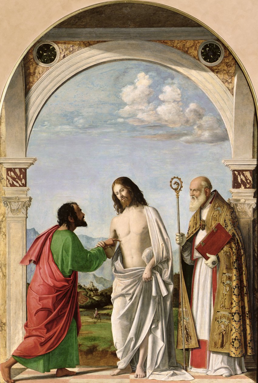 Tvivlende Thomas med Sankt Magnus, c.1504-05 af Giovanni Battista Cima da Conegliano