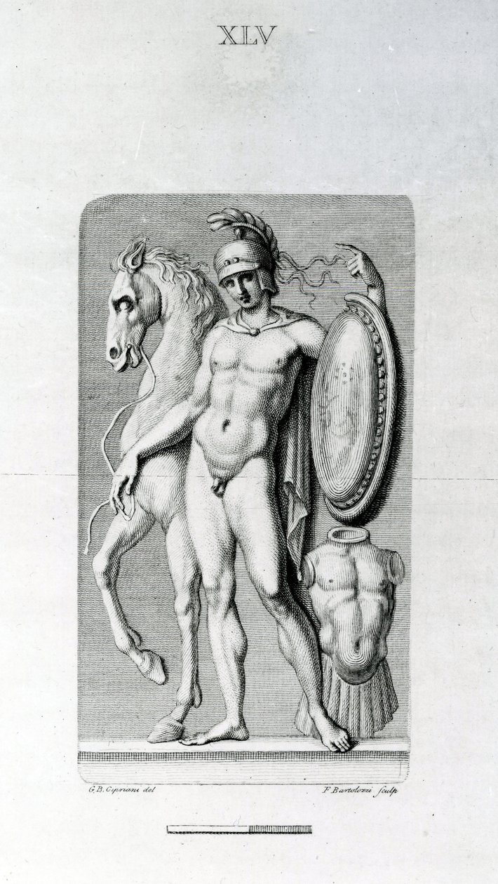 Nøgen mand, 1700-tallet af Giovanni Battista Cipriani