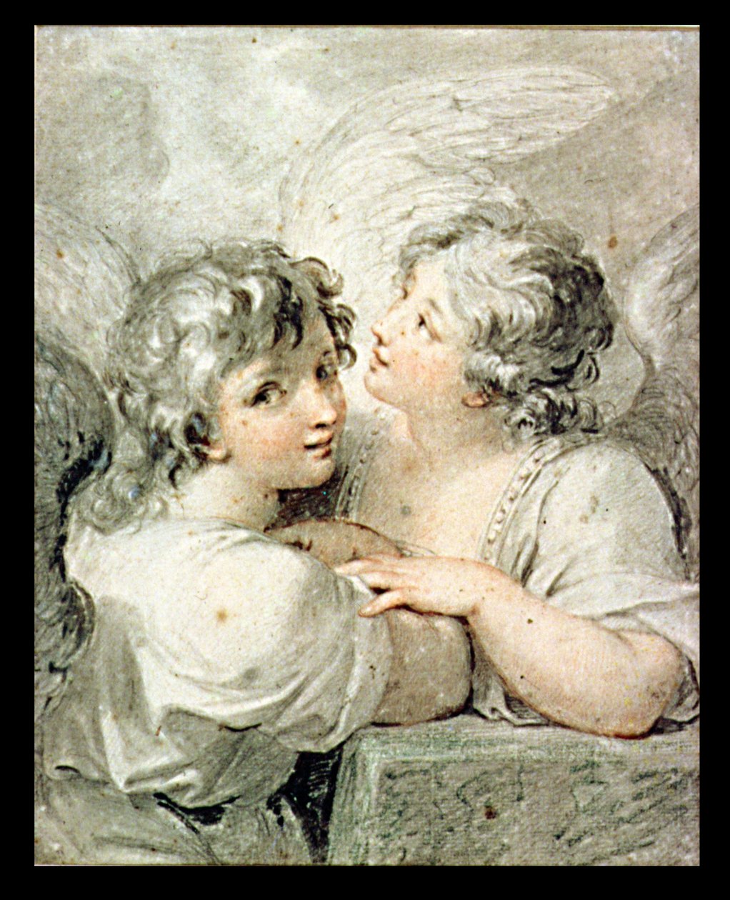 To engle, 1700-tallet (tegning) af Giovanni Battista Cipriani