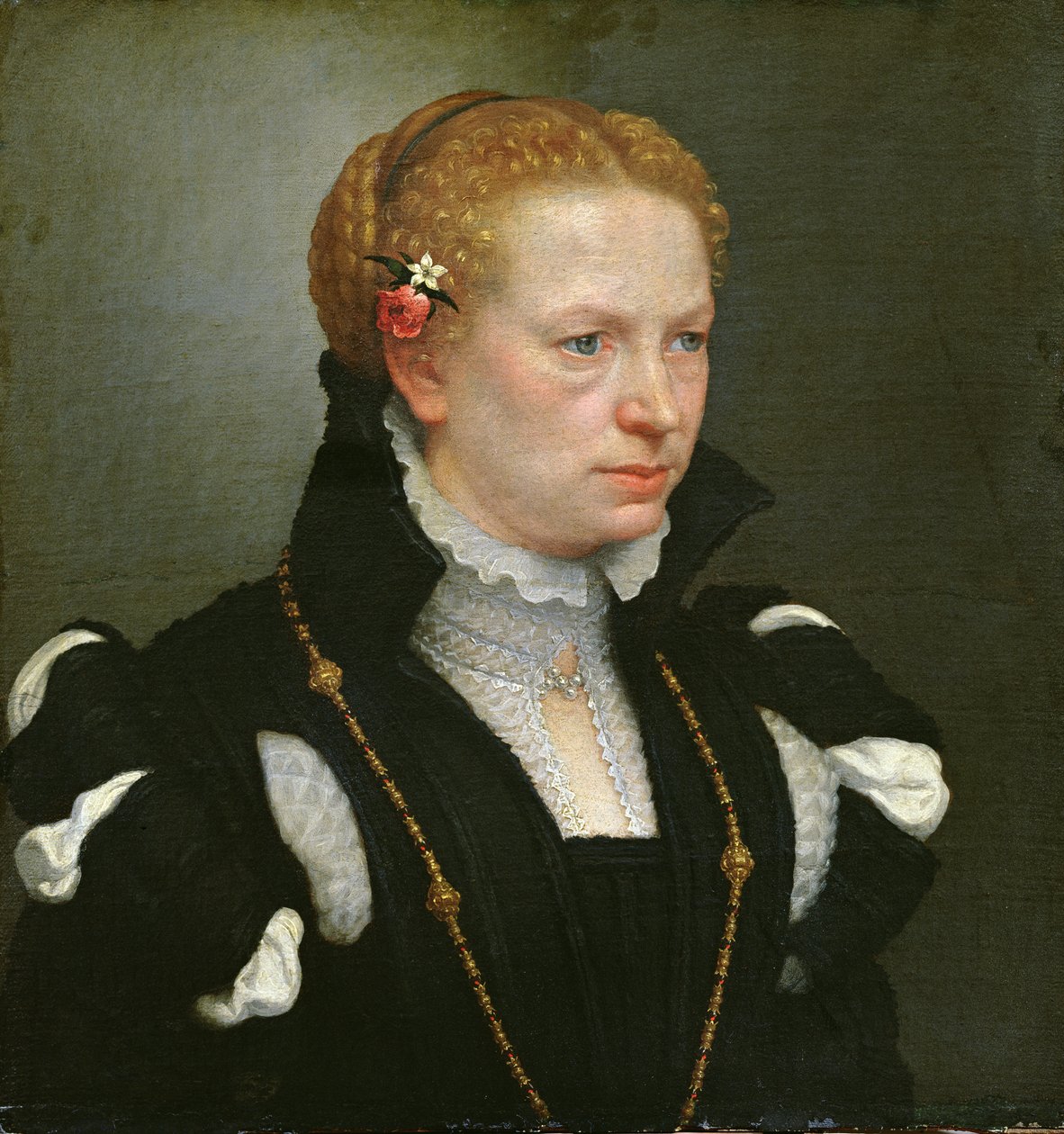 Portræt af Lucia Vertova Agosti af Giovanni Battista Moroni