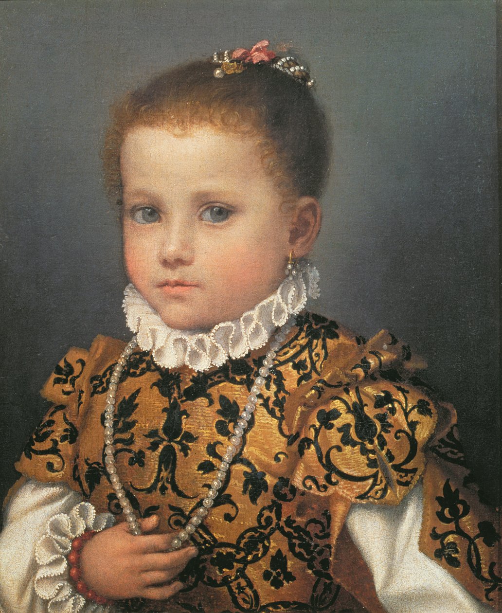 Portræt af en ung pige af Giovanni Battista Moroni