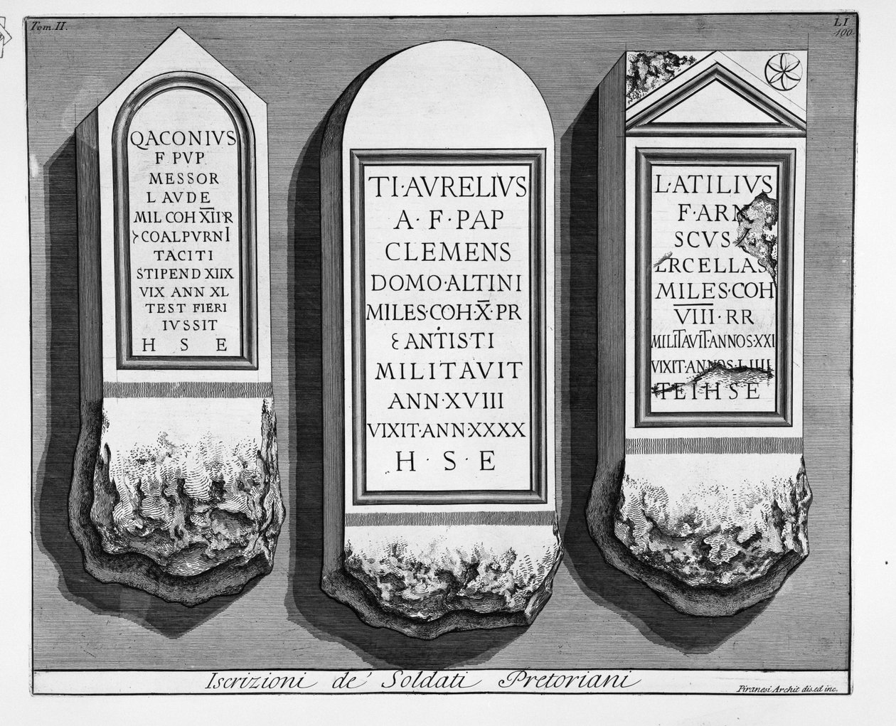 til venstre af Giovanni Battista Piranesi