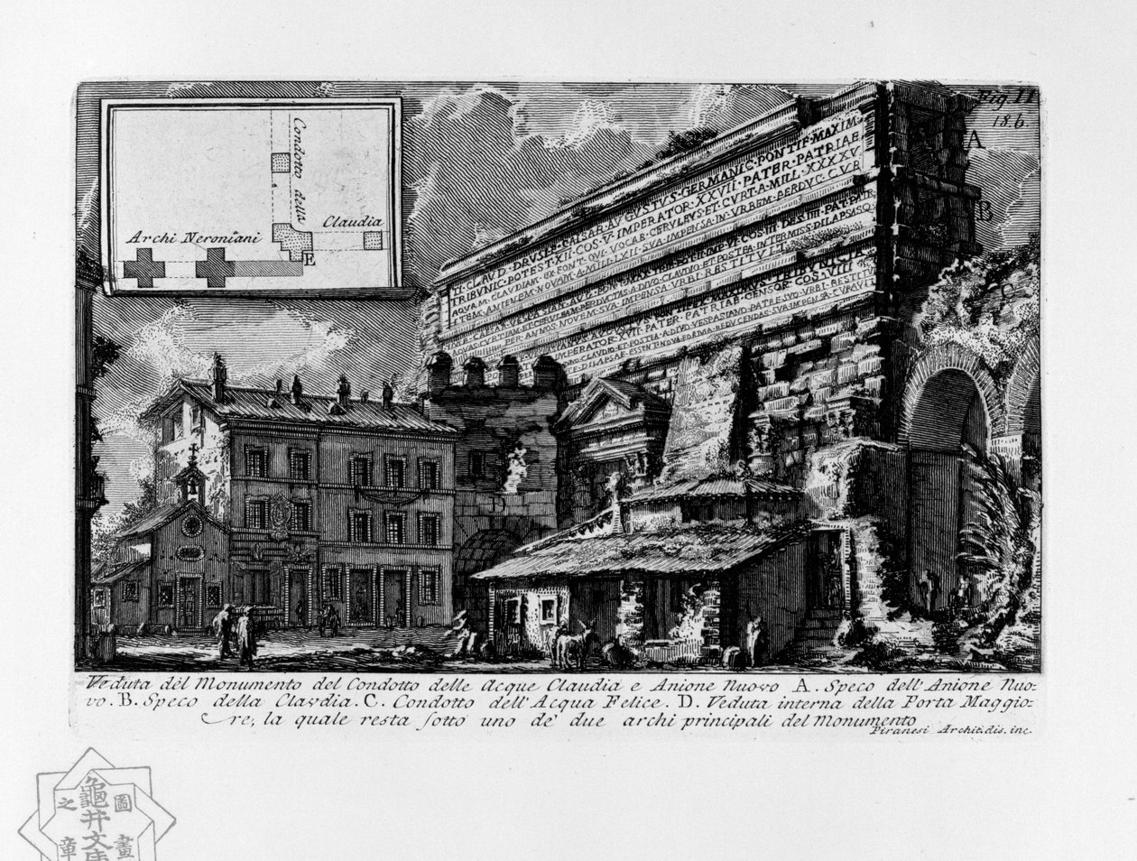 Aqua Claudia af Giovanni Battista Piranesi