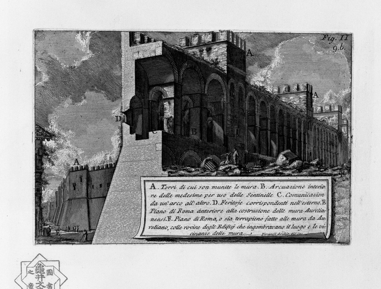 Aurelian Walls af Giovanni Battista Piranesi