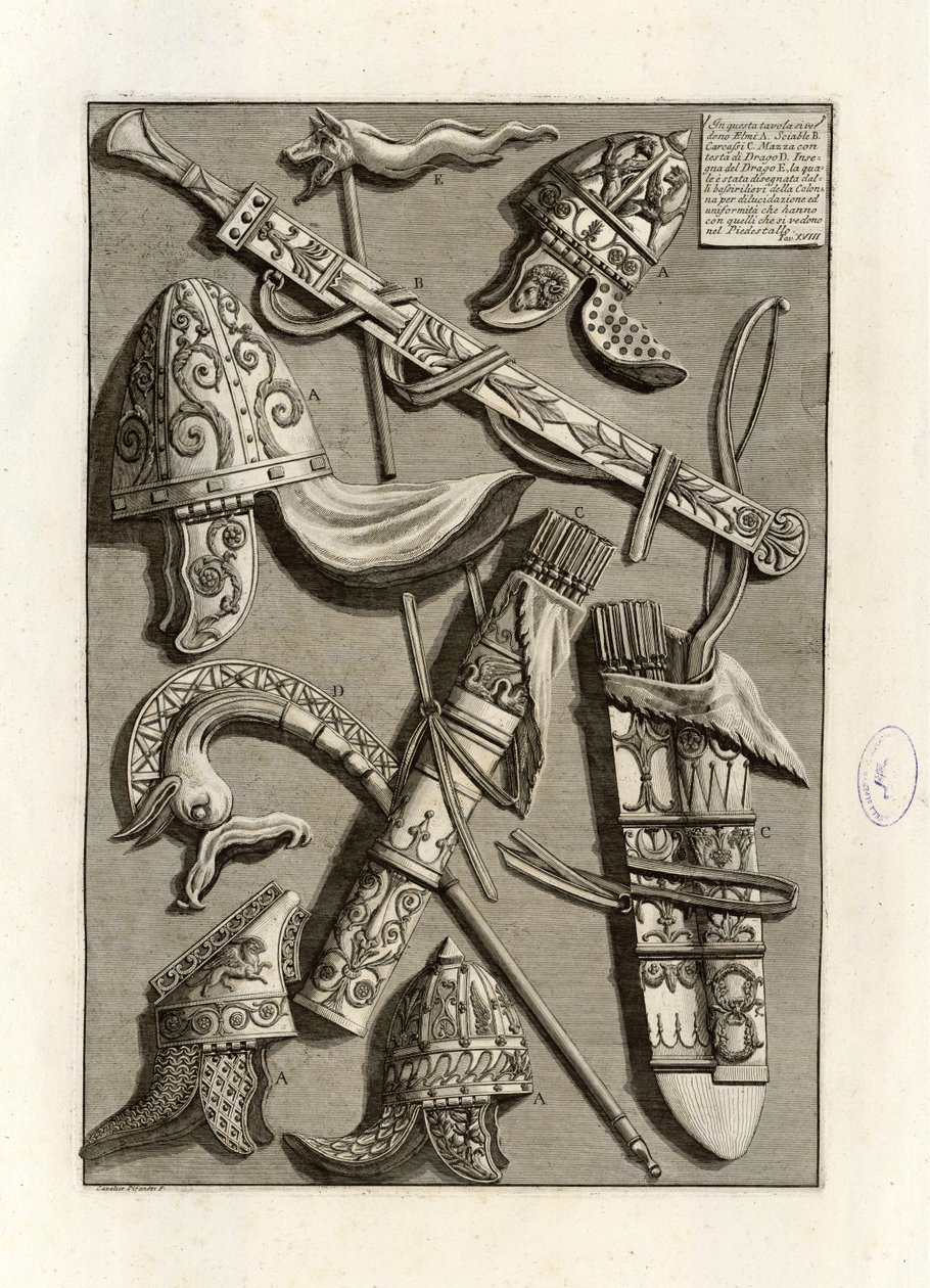 I dette panel ser vi Elmi af Giovanni Battista Piranesi