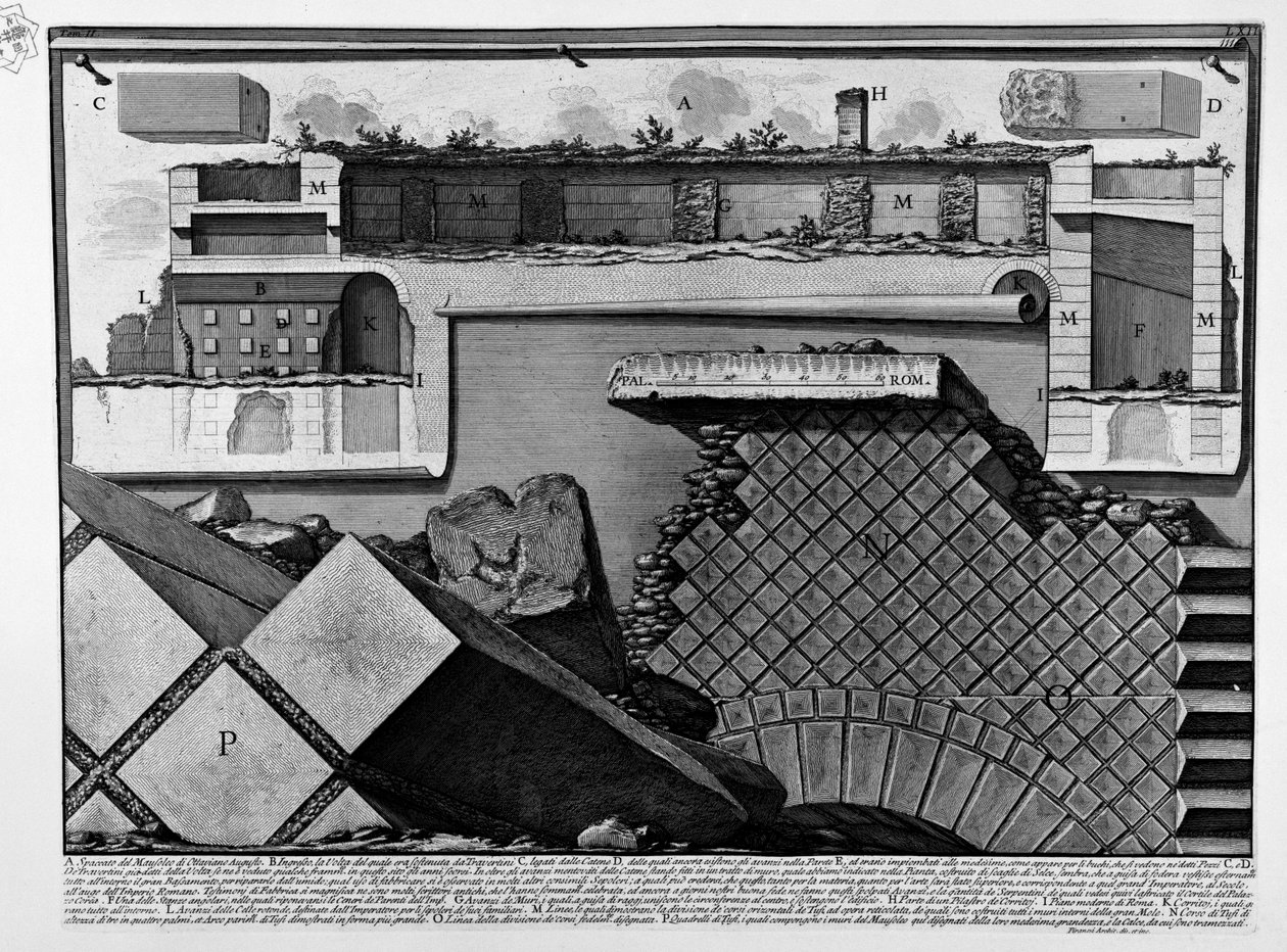 Mausoleum af Augustus af Giovanni Battista Piranesi