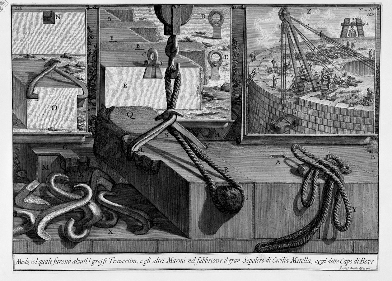 Mausoleum af Cecilia Metella af Giovanni Battista Piranesi