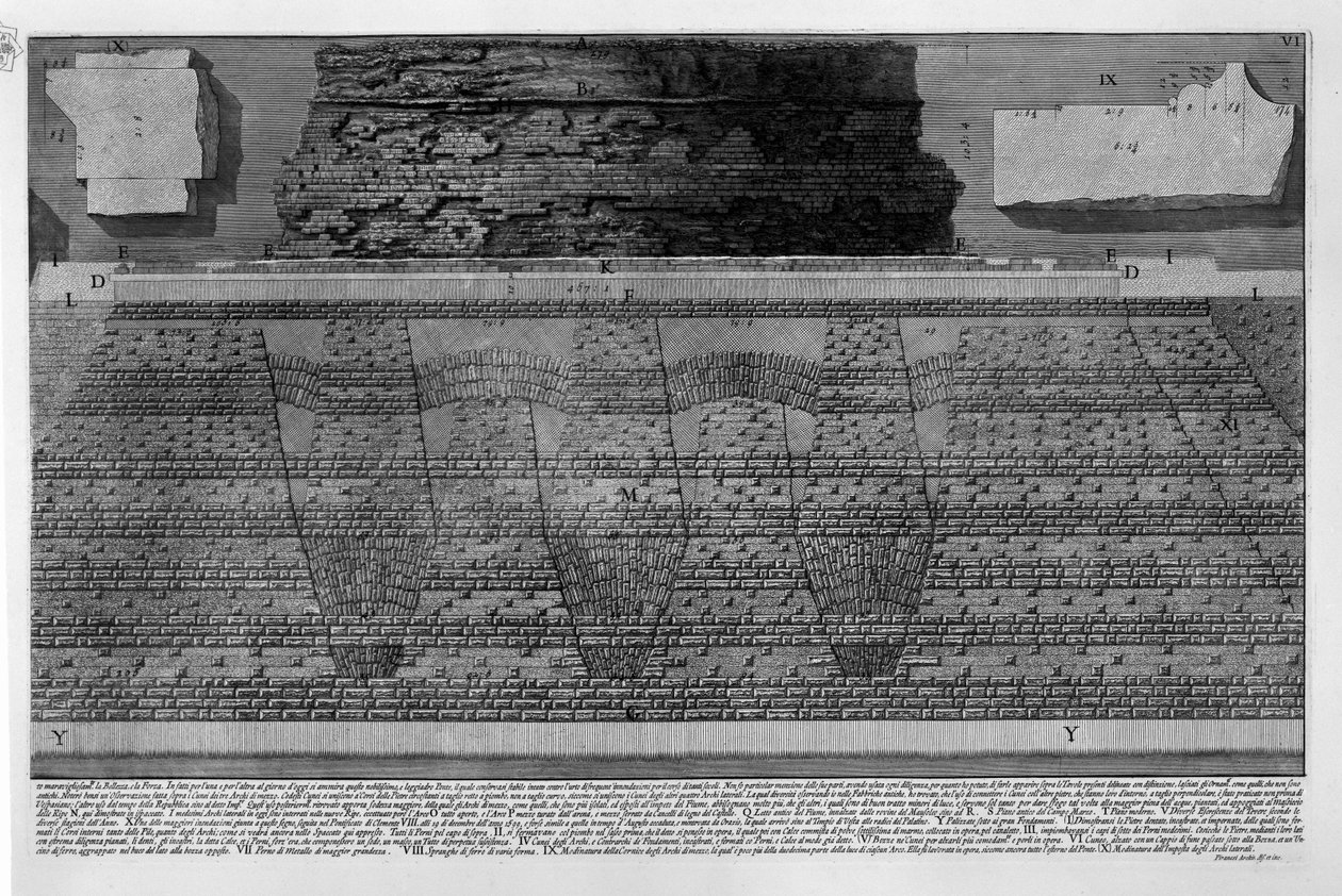 Hadrians mausoleum af Giovanni Battista Piranesi