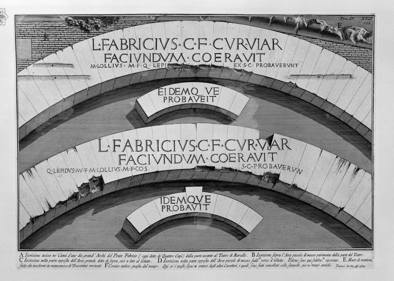 Ponte Fabricio af Giovanni Battista Piranesi
