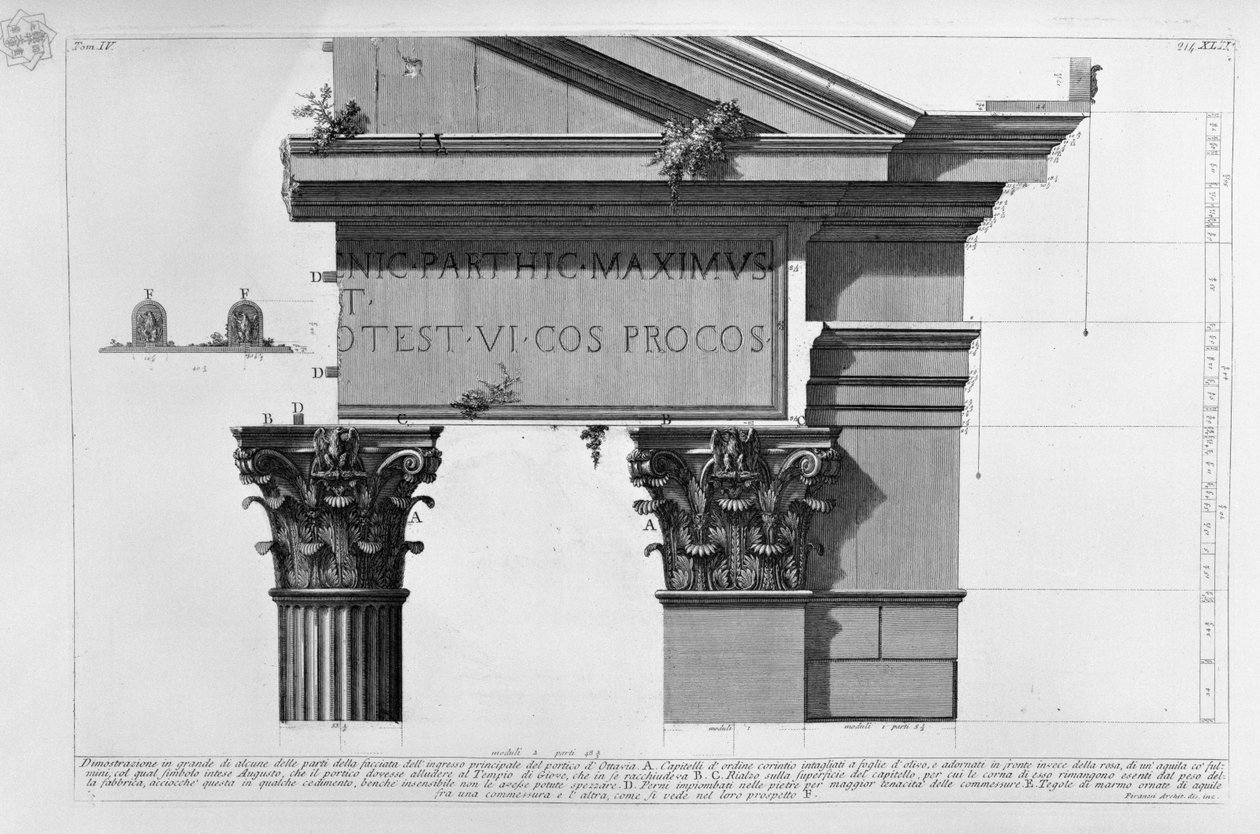 Portico of Octavia af Giovanni Battista Piranesi