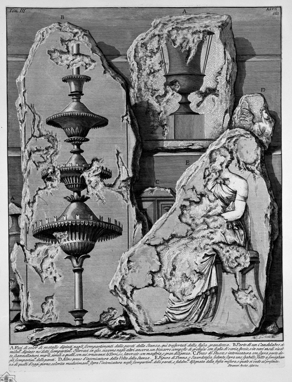 Pyramid af Caius Cestius af Giovanni Battista Piranesi