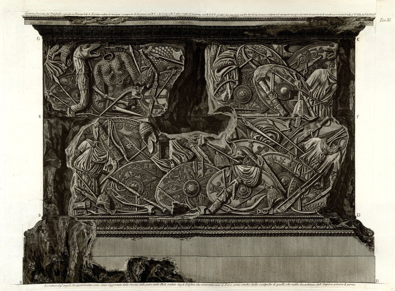 Fjerde facade af sokkelen af Giovanni Battista Piranesi