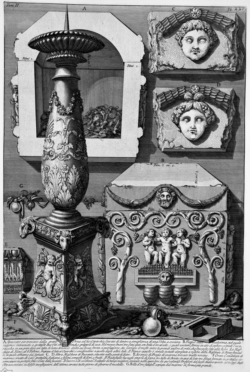 Sarcophagus of Constantina af Giovanni-Battista Piranesi